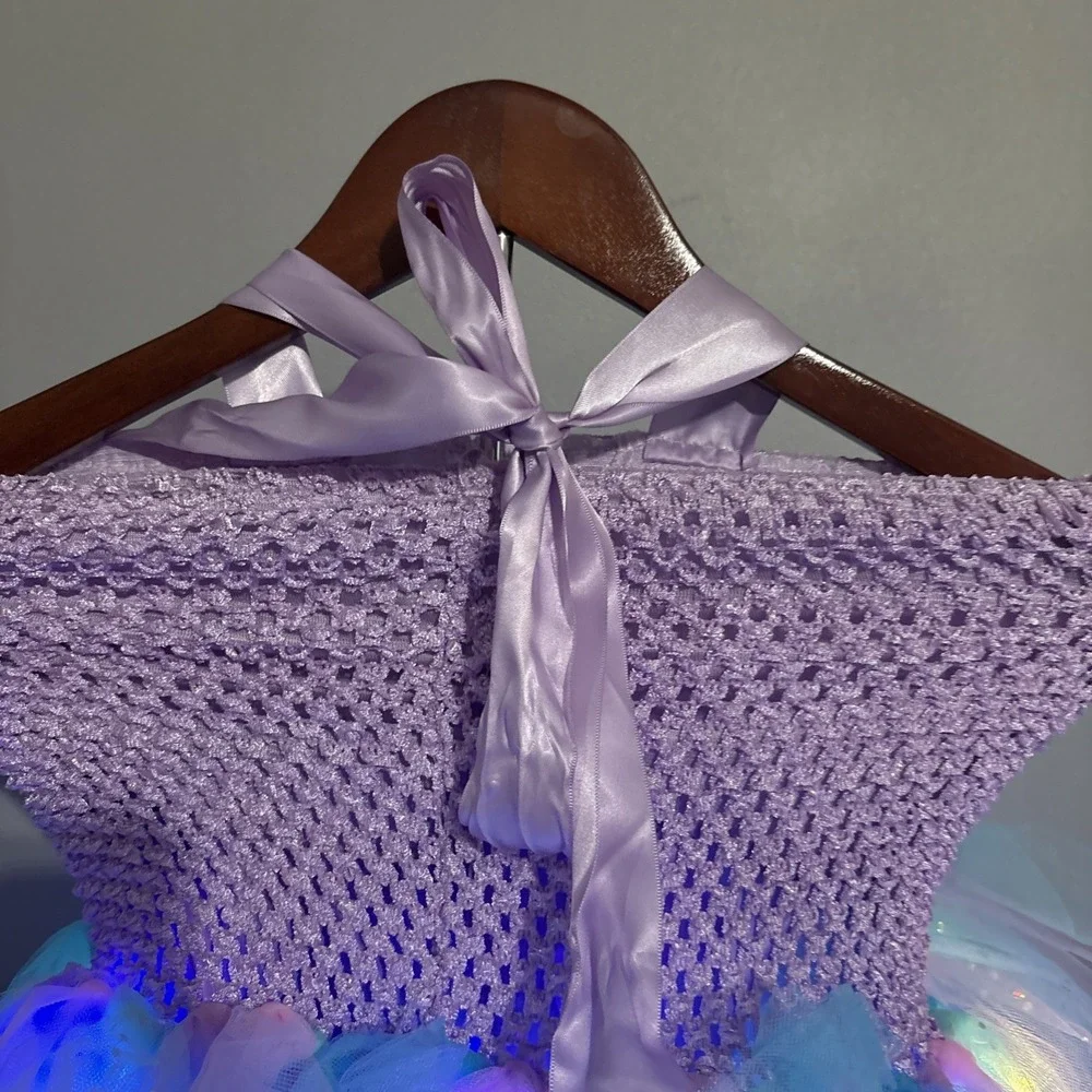 Mermaid Tutu‎ Dress for Girls, Size 5-8 Light up for Halloween Birthday  Party